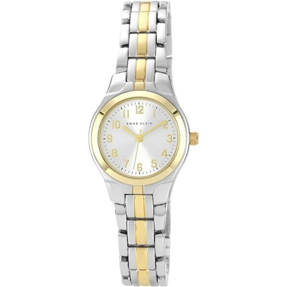 Womens Two Tone Bracelet Watch Quartz Analog Gold Silver Dial Water Resistant - Picture 1 of 6